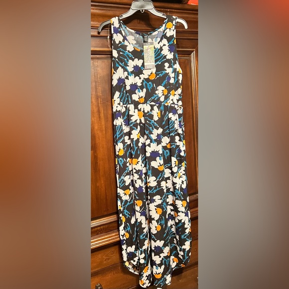 New Lildy Floral Print Round Hem Women's Maxi Dress L-XL - Picture 1 of 4